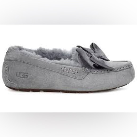 UGG Clara Glam Bow Slip on Grey - Picture 3 of 12
